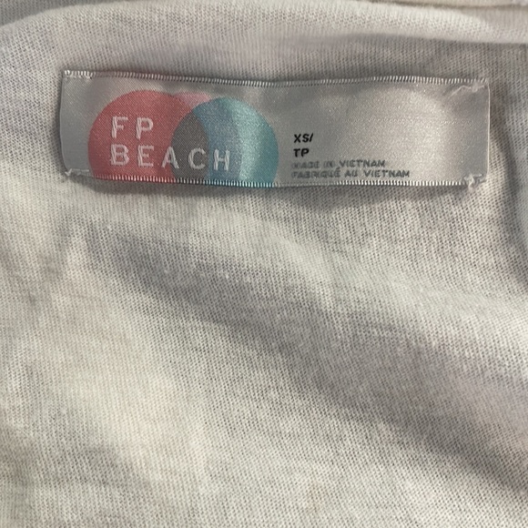 Free people tank top white sleeveless racerback 100% cotton women’s size XS - Picture 6 of 8